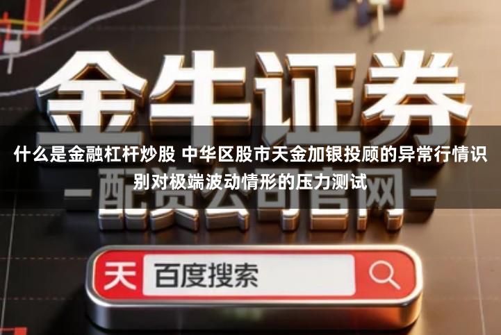 什么是金融杠杆炒股 中华区股市天金加银投顾的异常行情识别对极端波动情形的压力测试